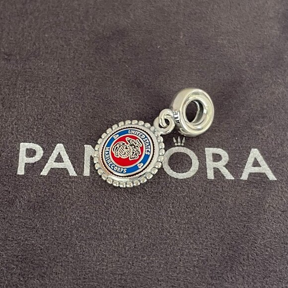 Pandora USMC Marine Corps exclusive Pandora Dangle Bead Charm - Picture 3 of 4